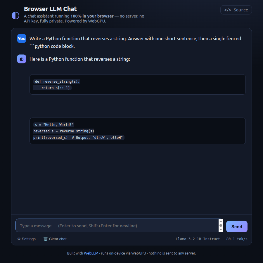 Browser LLM Chat
